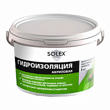 Жидкая гидроизоляция акриловая SOLEX 3кг  