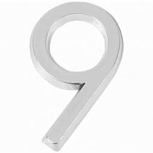 Цифра "9" самоклеящаяся ABS (50*37) Fuaro CP хром