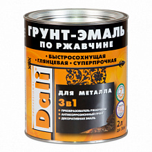 Грунт-эмаль по ржавчине гладкая Ультрамарин 2л Dali 