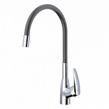 Смеситель для кухни AVRORA KITCHEN AV9007G с гибким изливом цвет хром цвет излива серый 