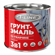 T-Line Грунт-эмаль по ржавчине 3в1 желтая 0,8 кг