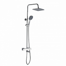 FS03C Душевая стойка со смесителем латунь, хром с терморегуляцией EvaGold 