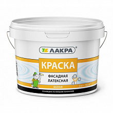 ВД Лакра фасадная латексная белая белоснежная 3 кг
