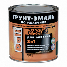 Грунт-эмаль по ржавчине гладкая Серый графит 0,75л Dali