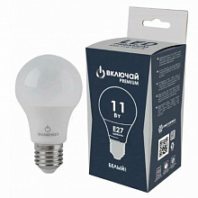 Лампа светодиодная 11W Е27 А60 4000K 220V Включай LED PREMIUM