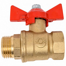 Кран шаровый 1/2 ГШ бабочка латунь (Valfex)
