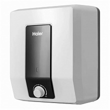 Водонагреватель Haier ES15Q-1/15л над раковиной.