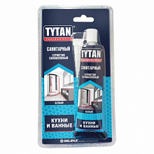 Герметик TYTAN Силиковый Санитарный белый 85 мл (ТУБА)