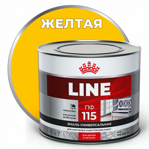 T-Line Эмаль ПФ-115 желтая 5 кг 