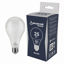 Лампа светодиодная 25W E27 A80 4000K 220V Включай РОССИЯ 