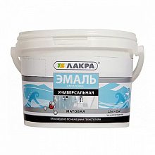 Лакра эмаль акриловая белая полуглянцевая 0,9кг